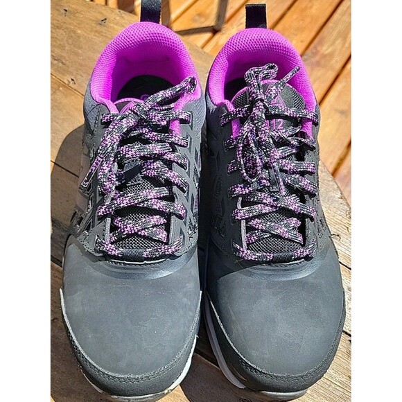 New Balance WID412P1 Black Purple Alloy Toe Work Shoes Women's Size 9 B - Picture 2 of 9